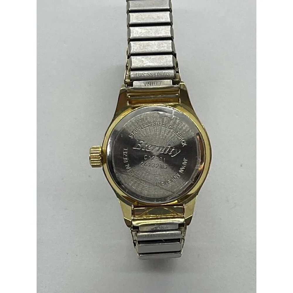 Eternity Quartz Women's Watch Gold Tone Stretchable Band C12-01 26132MJ Arabic